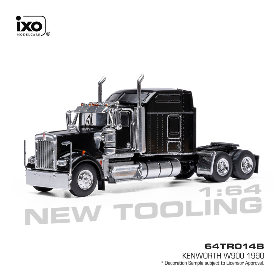 1990 KENWORTH W900 - BLACK (IXO AMERICA, 64TR014B)