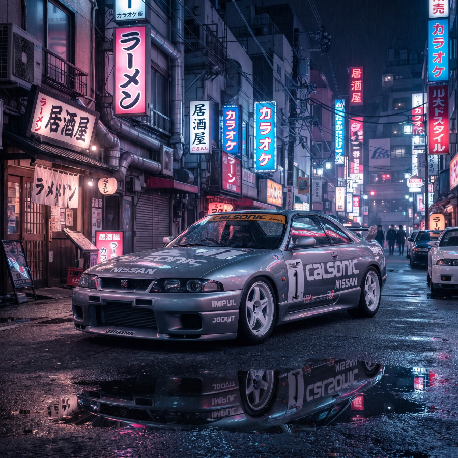 NISSAN SKYLINE GT-R (R33) CALSONIC - RAW METAL FINISH (WORKS MODEL, W64-0030)