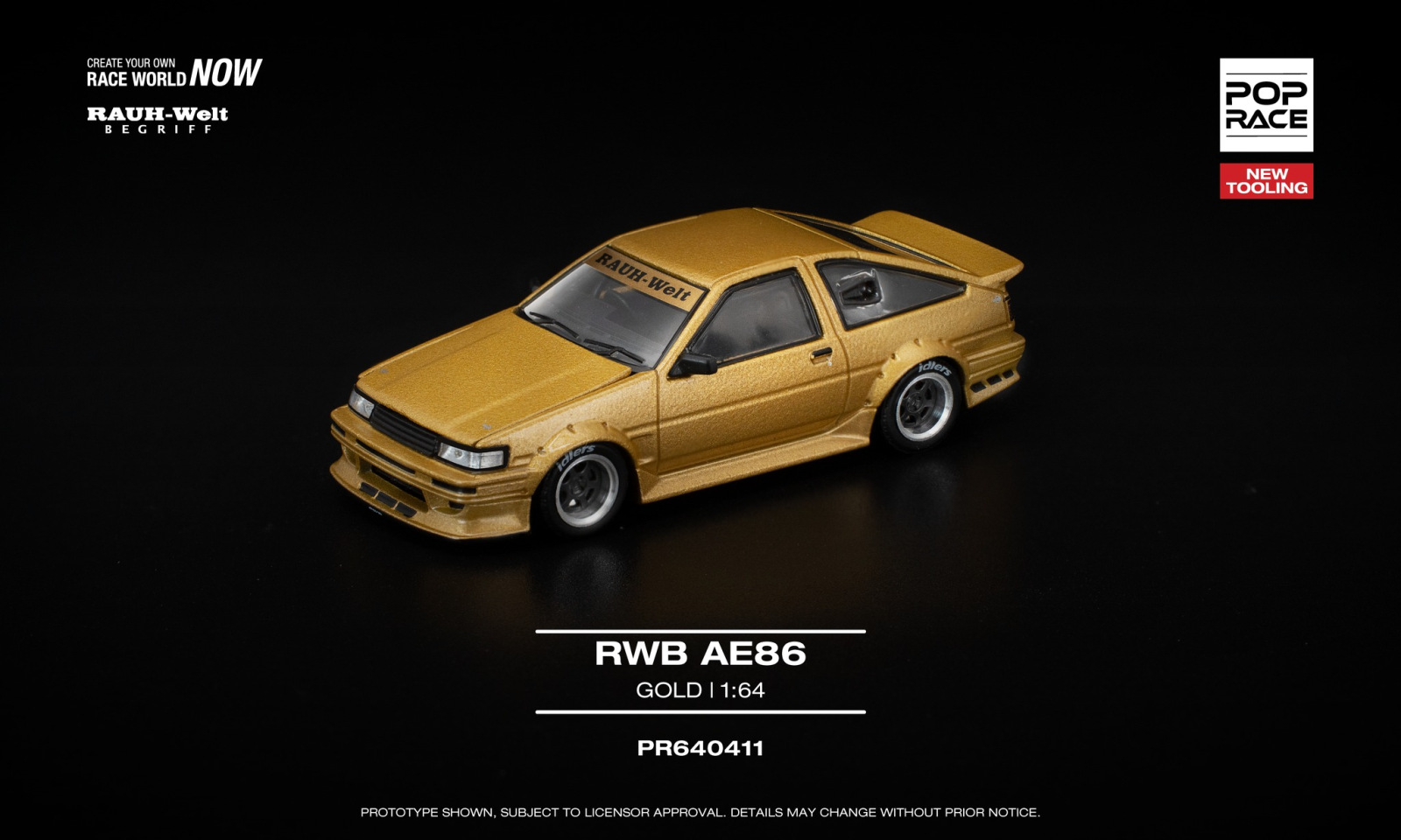 RWB AE86 GOLD (POP RACE, PR640411)