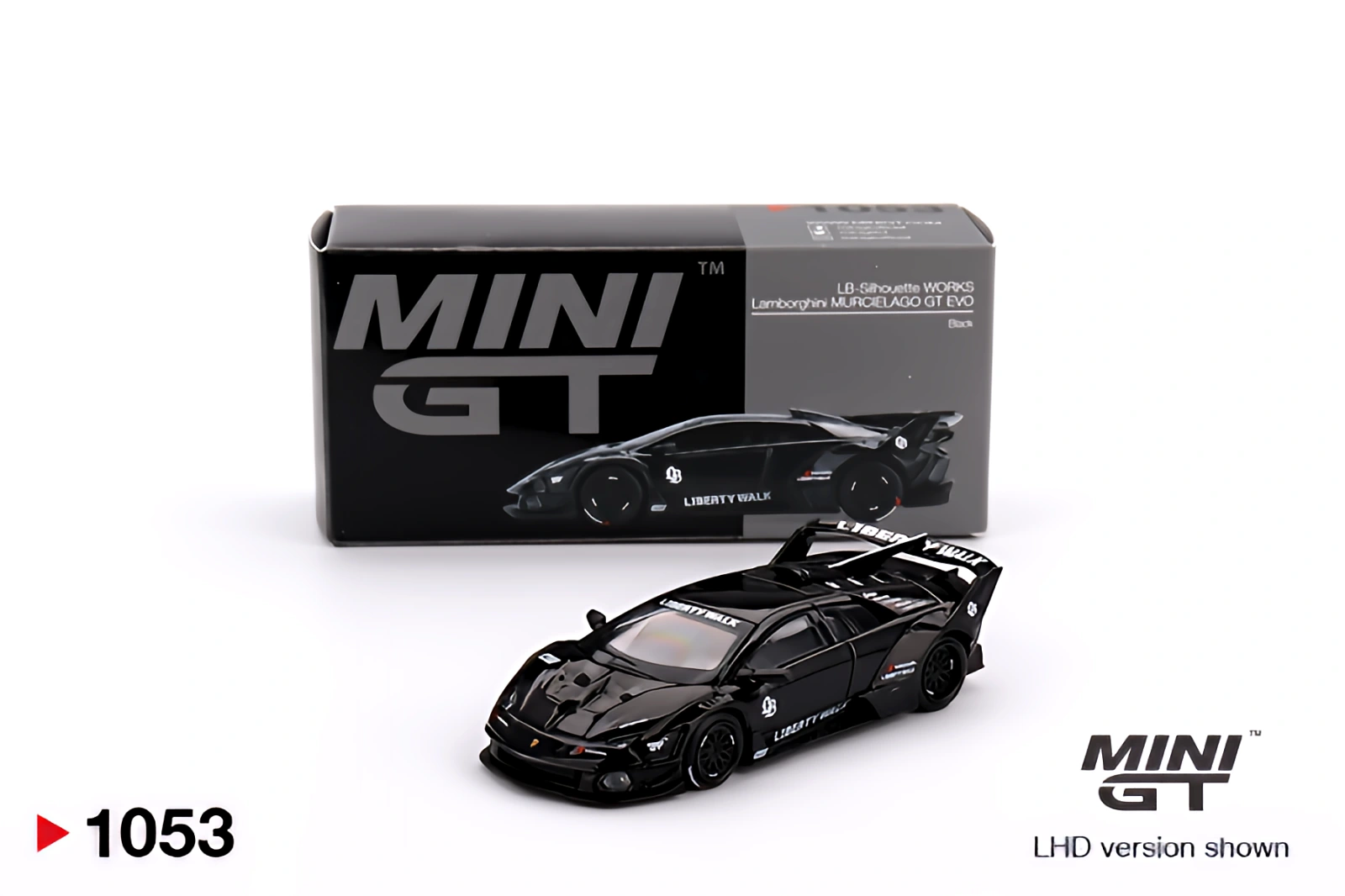 LAMBORGHINI LB-SILHOUETTE WORKS MURCIELAGO GT EVO BLACK (MINI-GT, MGT01053)