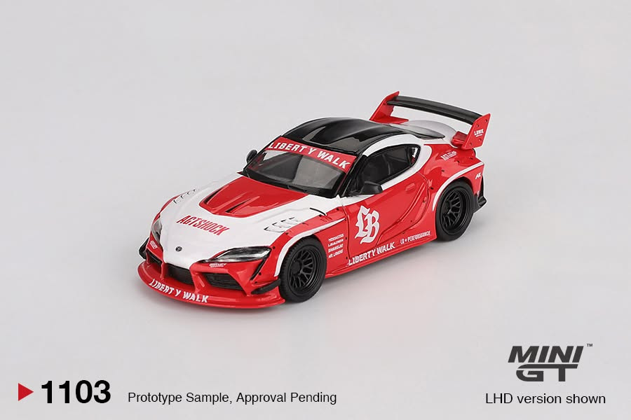 LB★WORKS TOYOTA GR SUPRA RED/WHITE (MINI GT, MGT01103)