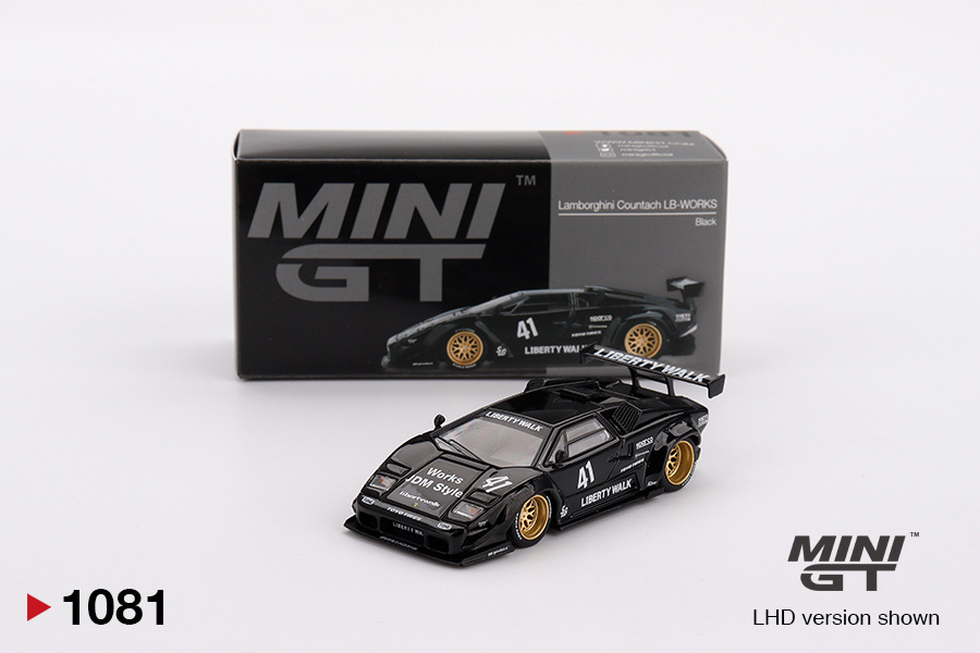LAMBORGHINI COUNTACH LB-WORKS BLACK (MINI-GT, MGT01081)