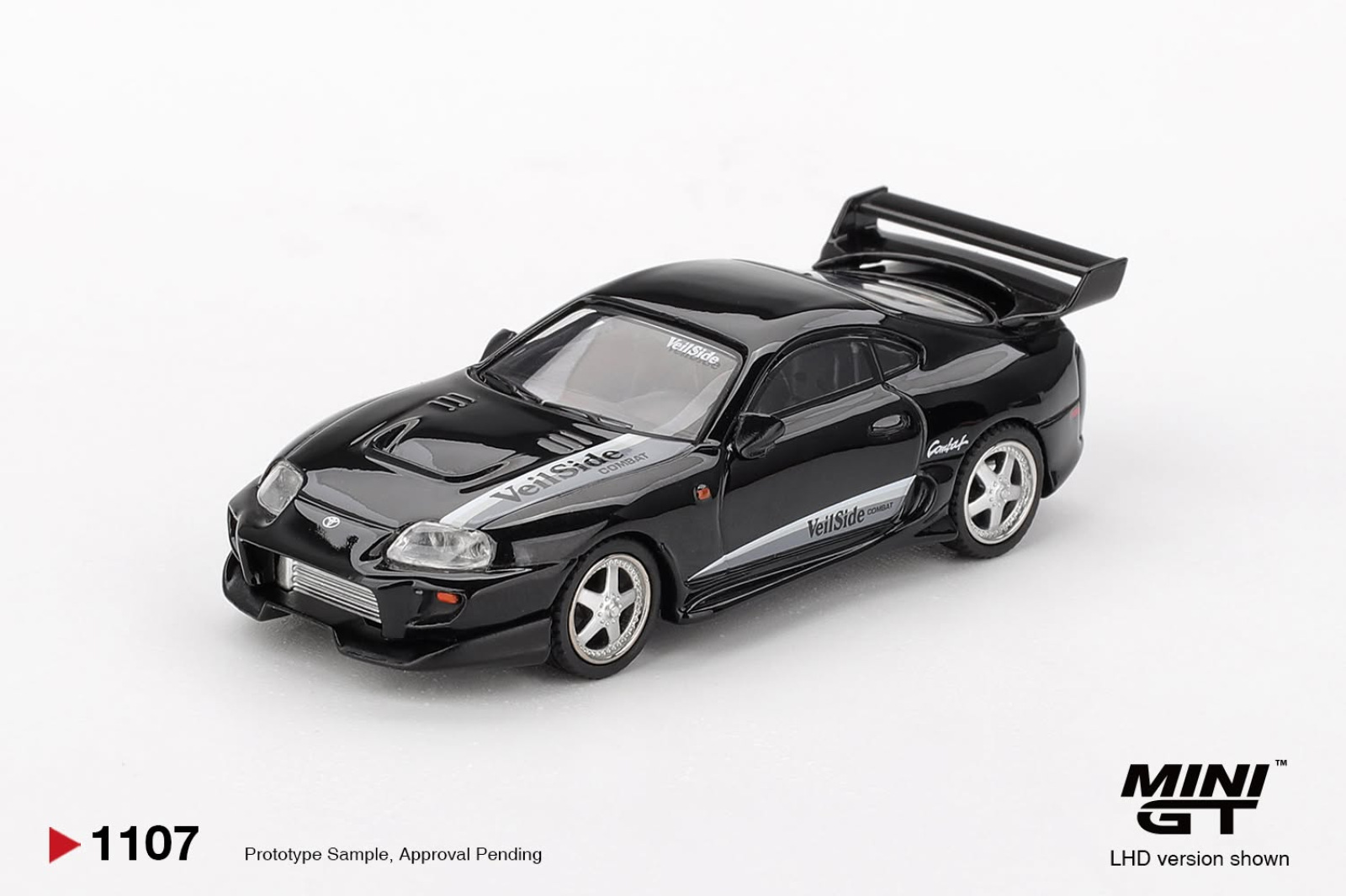 TOYOTA SUPRA VEILSIDE COMBAT V-II BLACK (MINI GT, MGT01107)