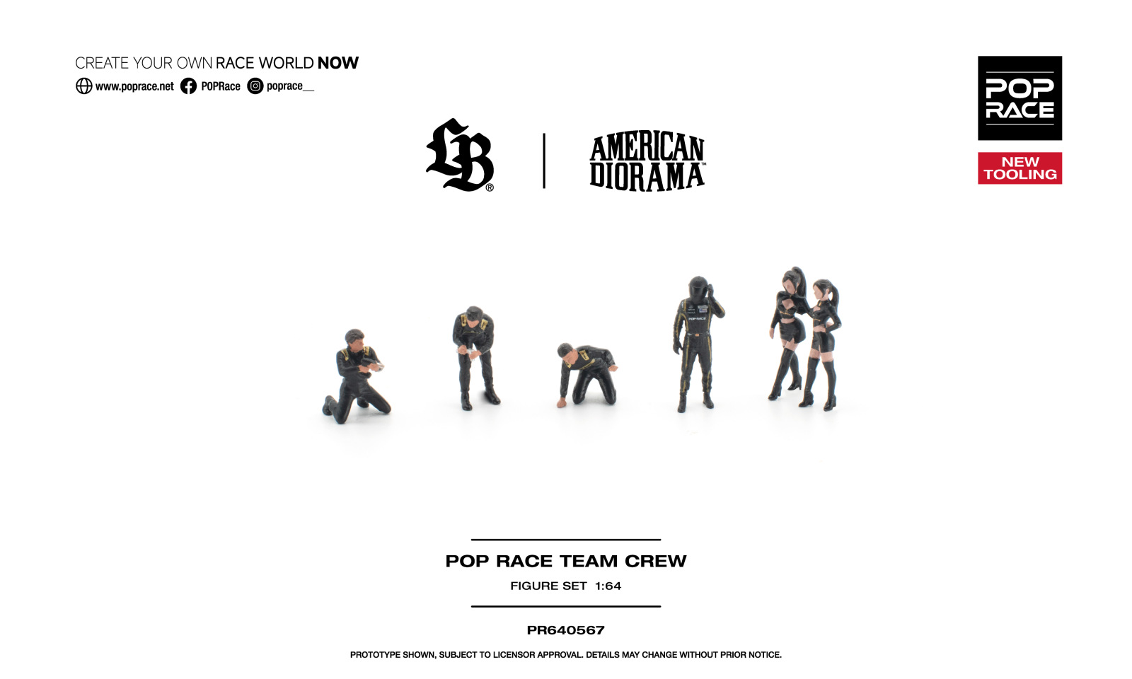 POP RACE TEAM CREW (6 Figures)(POP RACE, PR640567)