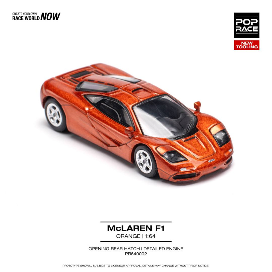 1992 MCLAREN F1 ORANGE (POP RACE, PR640092)