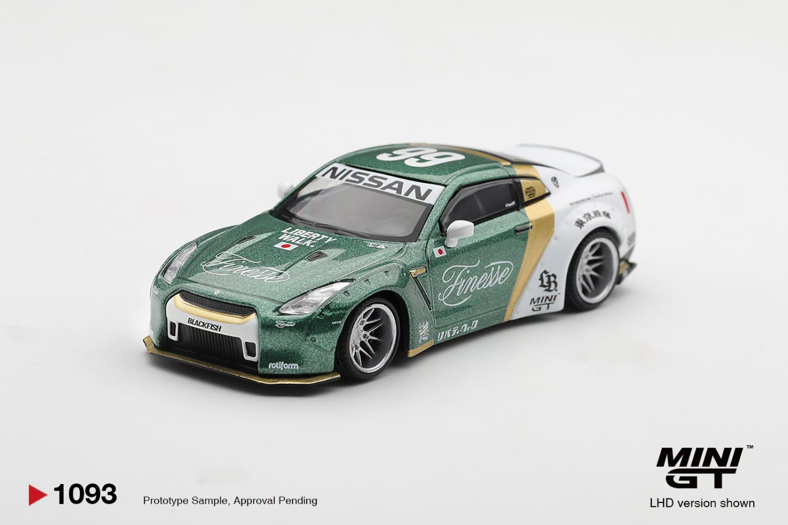NISSAN GT-R (R35) LB★WORKS TYPE 1, CUSTOM DUCKTAIL AUTO FINESSE (MINI GT, MGT01093)