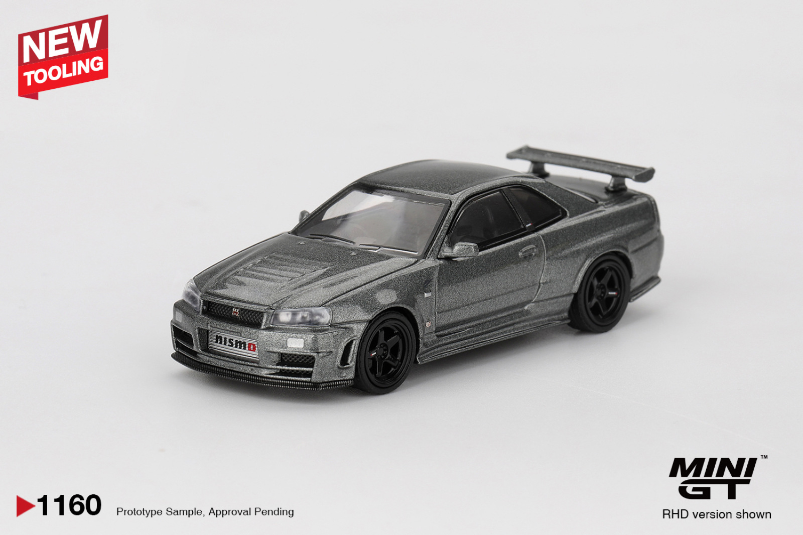 Nissan Skyline GT-R Dark Metal Gray - NISMO BNR34 CRS Version (Mini GT, MGT01160)