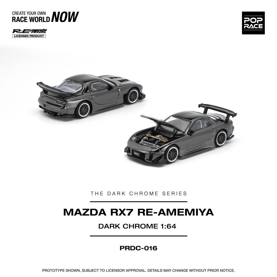 MAZDA RX-7 RE-AMEMIYA DARK CHROME (POP RACE, PRDC016)