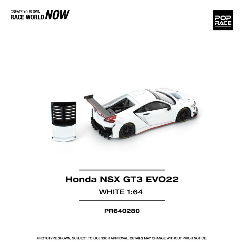 HONDA NSX GT3 EVO22 WHITE (POP RACE, PR640280) 1