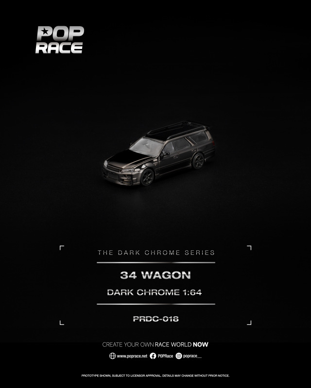 NISSAN R34 WAGON DARK CHROME (POP RACE, PRDC018) 1
