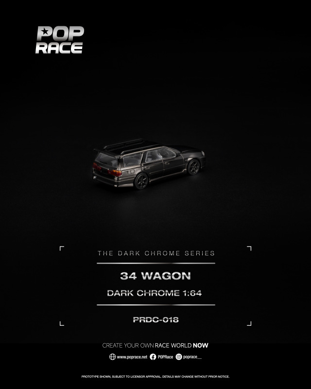 NISSAN R34 WAGON DARK CHROME (POP RACE, PRDC018) 2