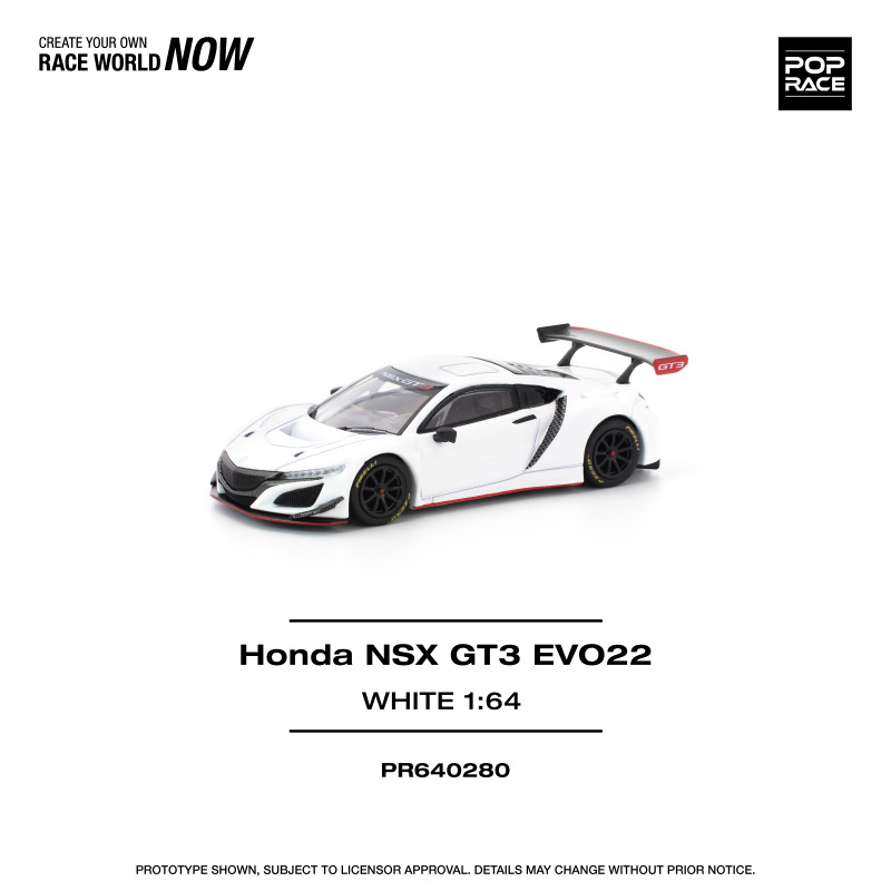 HONDA NSX GT3 EVO22 WHITE (POP RACE, PR640280)