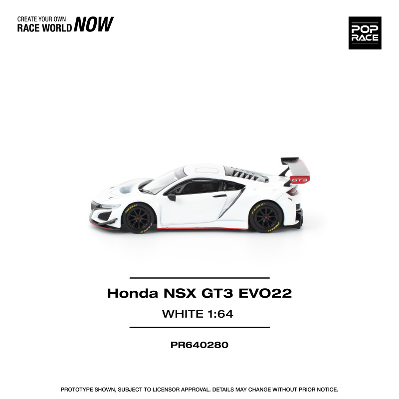 HONDA NSX GT3 EVO22 WHITE (POP RACE, PR640280) 2
