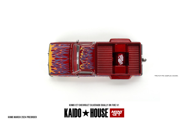 CHEVROLET SILVERADO DUALLY ON FIRE V1 (KAIDO HOUSE x MINI GT, KHMG127) 1