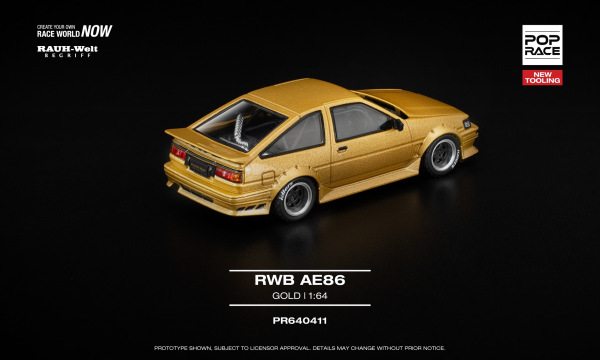 RWB AE86 GOLD (POP RACE, PR640411) 1