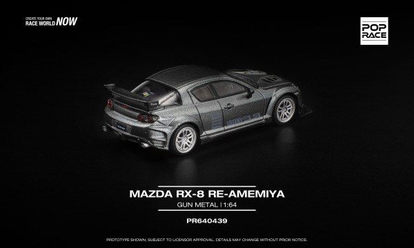 MAZDA RX-8 RE-AMEMIYA – GUN METAL (POP RACE, PR640439) 1
