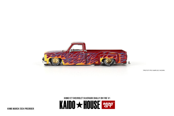CHEVROLET SILVERADO DUALLY ON FIRE V1 (KAIDO HOUSE x MINI GT, KHMG127) 2