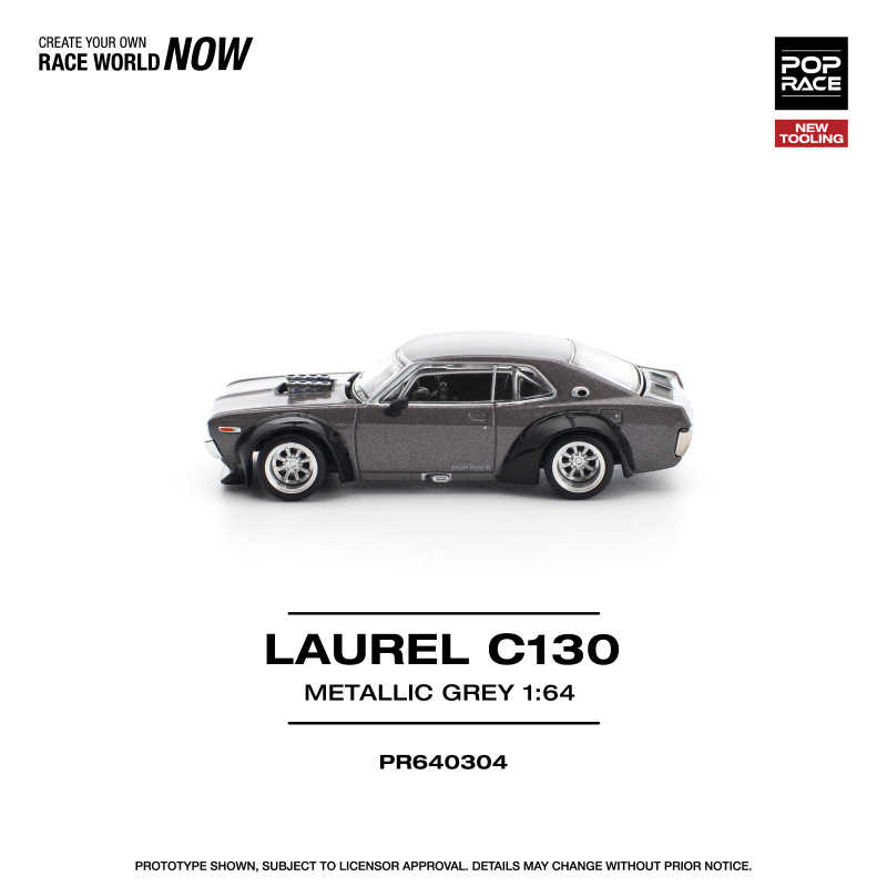 NISSAN LAUREL C130 METALLIC GREY (POP RACE, PR640304) 3