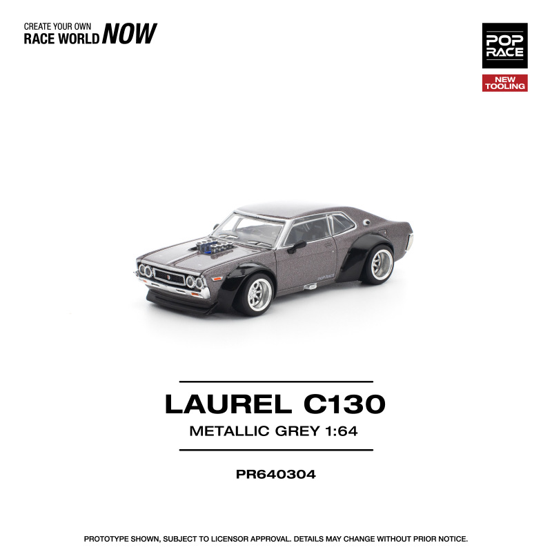 NISSAN LAUREL C130 METALLIC GREY (POP RACE, PR640304) 4