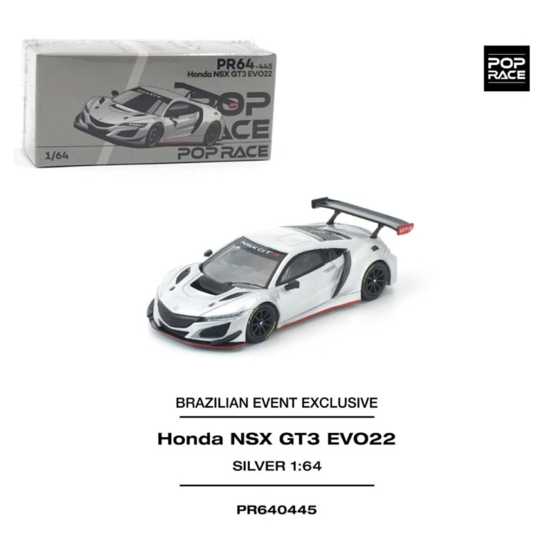 HONDA NSX GT3 EVO22 – SILVER (POP RACE, PR640445) 1