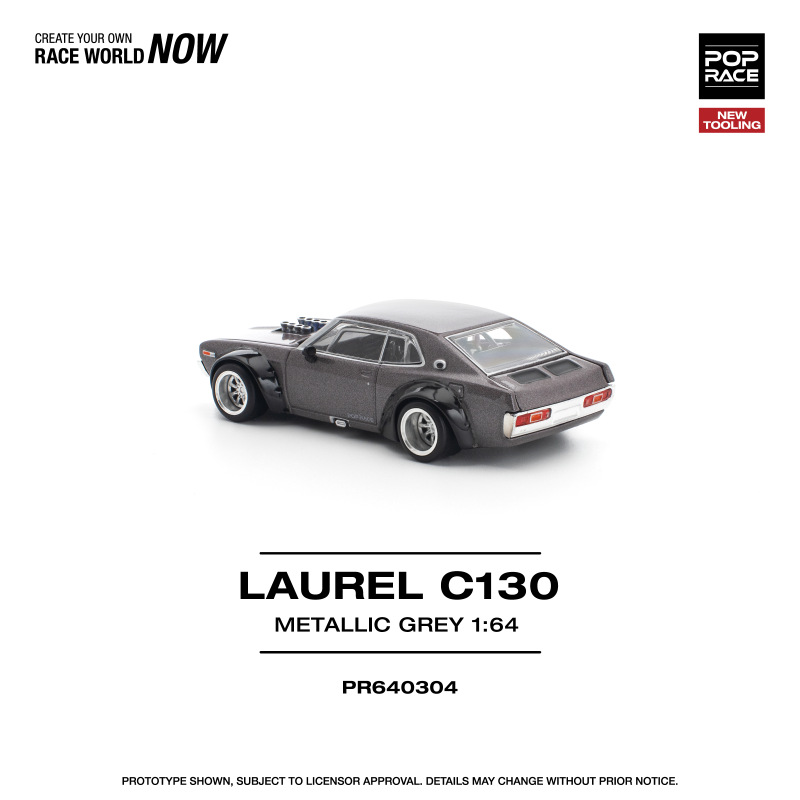 NISSAN LAUREL C130 METALLIC GREY (POP RACE, PR640304) 2