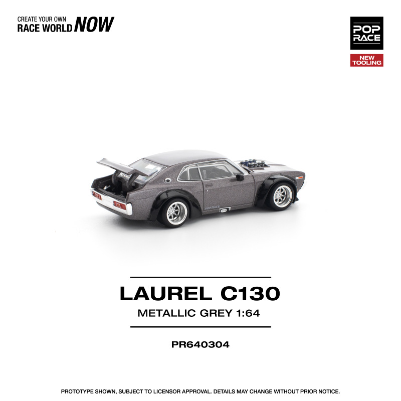 NISSAN LAUREL C130 METALLIC GREY (POP RACE, PR640304) 1