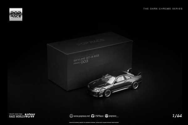 Nissan Skyline GT-R R33 Dark Chrome – 1995 (POP RACE, PRDC003)
