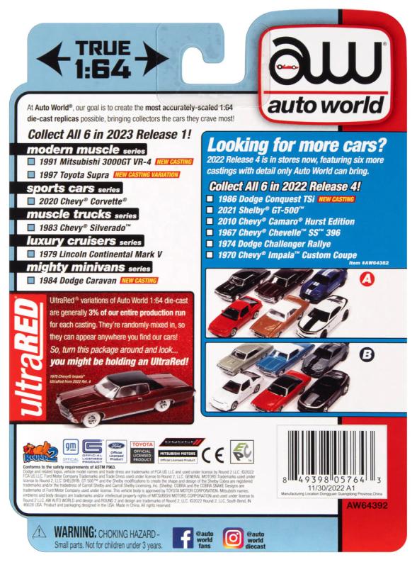 2020 Chevrolet Corvette Long Beach Red Metallic (AUTOWORLD, AWSP124A) 3