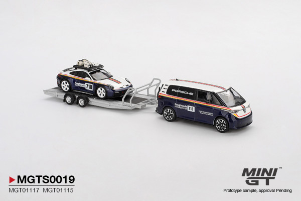Mini-GT Porsche 911 Dakar #718 / Volkswagen ID. Buzz Porsche MGTS0019 2