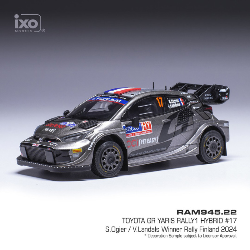 Toyota GR Yaris Rally1 Hybrid #17 S.Ogier – V.Landals Win Rally Finland 2024 (IXO, RAM945)