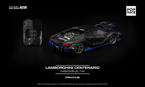 LAMBORGHINI CENTENARIO CARBON BLUE (POP RACE, PR640438) 1