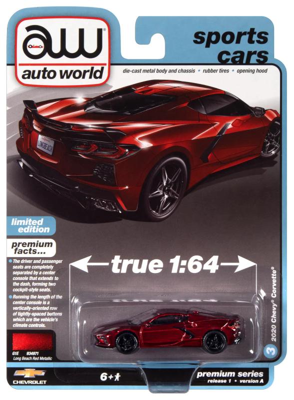 2020 Chevrolet Corvette Long Beach Red Metallic (AUTOWORLD, AWSP124A)