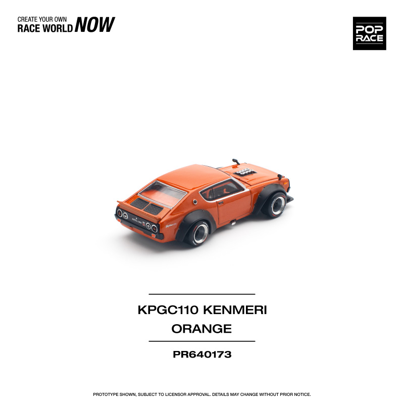 NISSAN SKYLINE GT-R V8 DRIFT (KENMERI) ORANGE (POP RACE, PR640173) 2