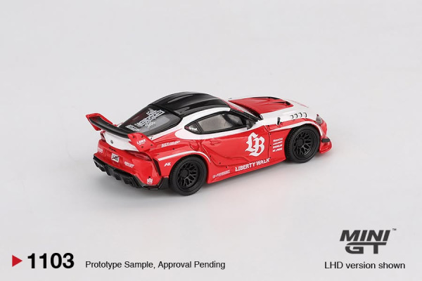 LB★WORKS TOYOTA GR SUPRA RED/WHITE (MINI GT, MGT01103) 1