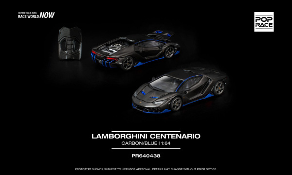 LAMBORGHINI CENTENARIO CARBON BLUE (POP RACE, PR640438) 2