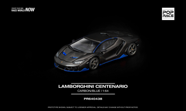 LAMBORGHINI CENTENARIO CARBON BLUE (POP RACE, PR640438)