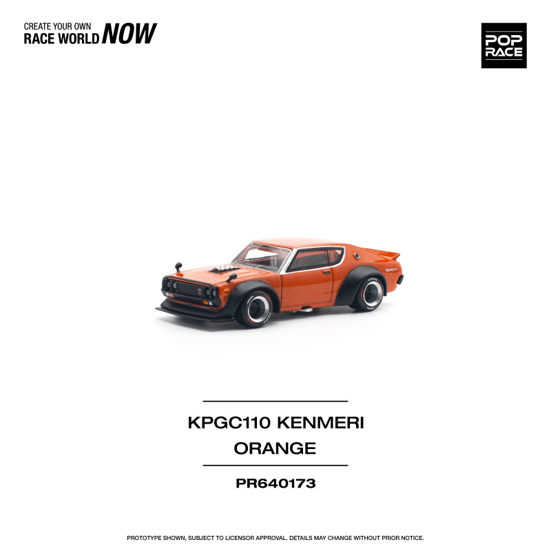 NISSAN SKYLINE GT-R V8 DRIFT (KENMERI) ORANGE (POP RACE, PR640173) 1