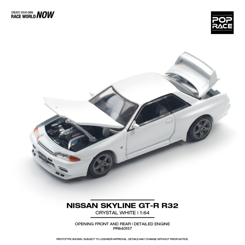 NISSAN SKYLINE GT-R R32 – CRYSTAL WHITE (POP RACE, PR640157)