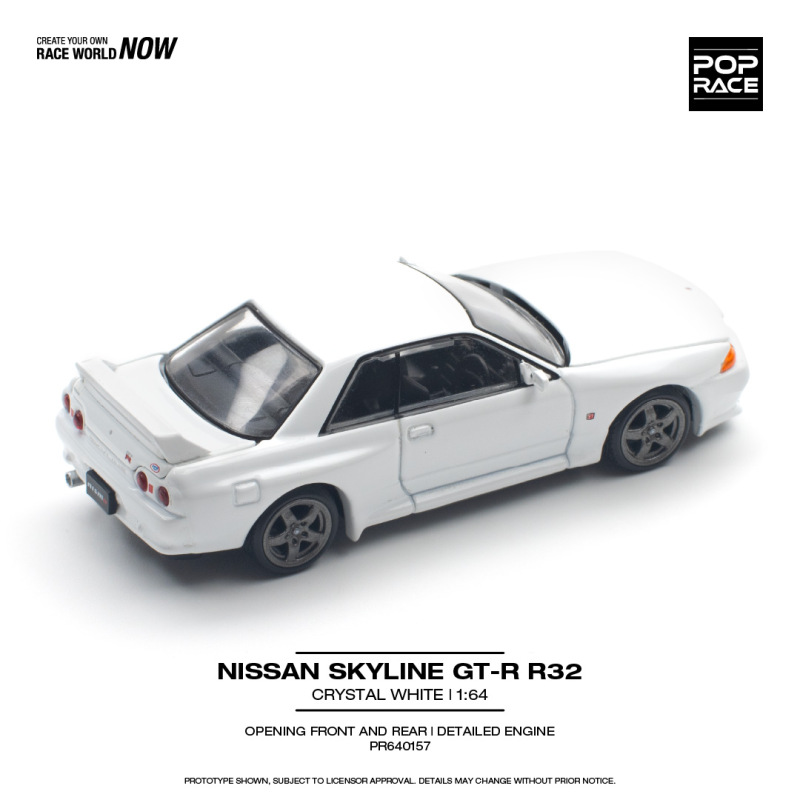 NISSAN SKYLINE GT-R R32 – CRYSTAL WHITE (POP RACE, PR640157) 1