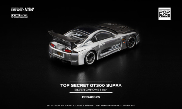 POP RACE TOP SECRET GT300 SUPRA – SILVER CHROME (PR640325) 1