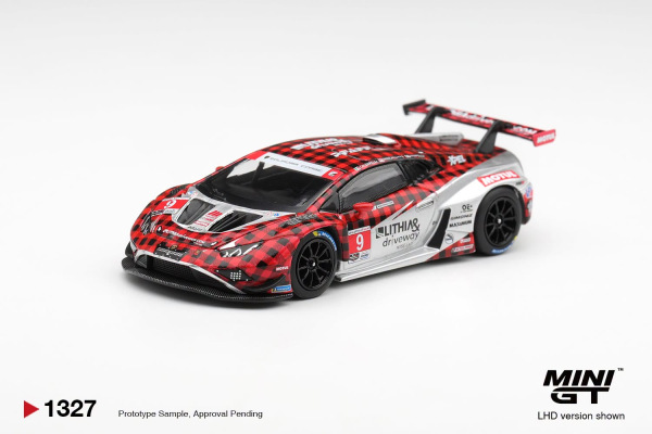 LAMBORGHINI HURACAN GT3 EVO2 #9 PFAFF MOTORSPORTS 2025 IMSA (MINI GT, MGT01327)