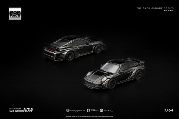 PORSCHE 992 STINGER GTR DARK CHROME (POP RACE, PRDC005) 1