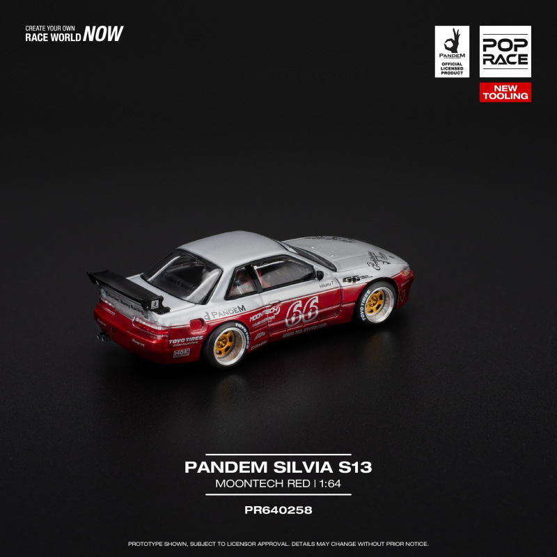 PANDEM SILVIA S13 MOONTECH RED (POP RACE, PR640258) 1