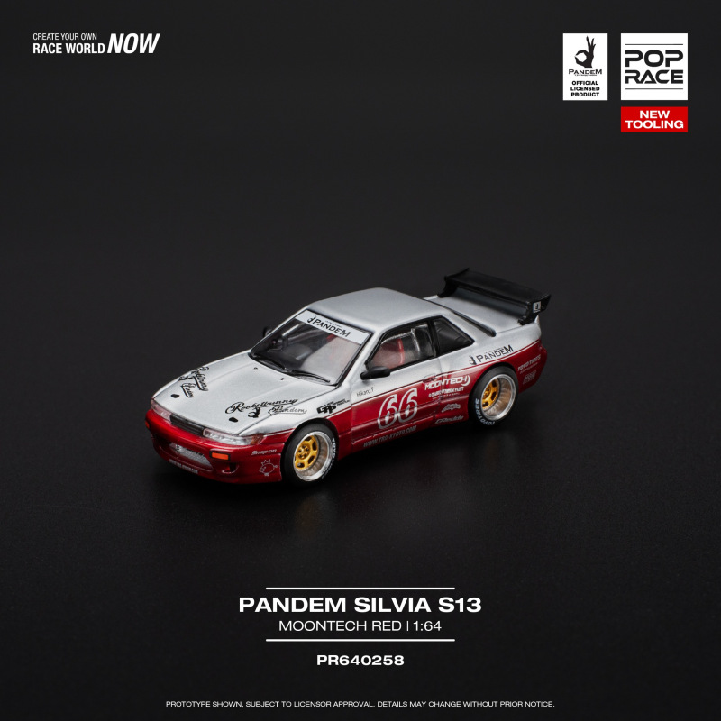 PANDEM SILVIA S13 MOONTECH RED (POP RACE, PR640258)
