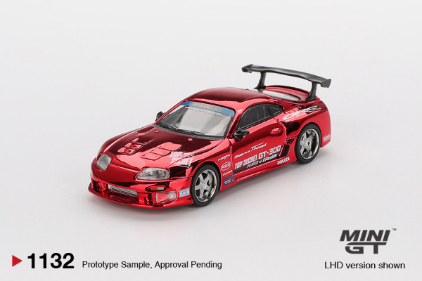 TOYOTA SUPRA (A80) TOP SECRET GT-300 TOP SECRET RED CHROME (MINI GT, MGT01132)