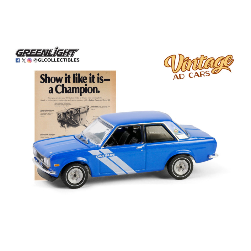 1/64 1972 Datsun 510 “Show it Like it is - a Champion" (Greenlight, 39150-C)