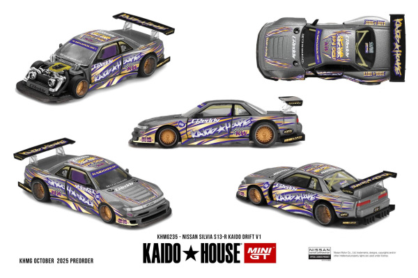 NISSAN SILVIA S13-R KAIDO DRIFT V1 (MINI GT, KHMG235)