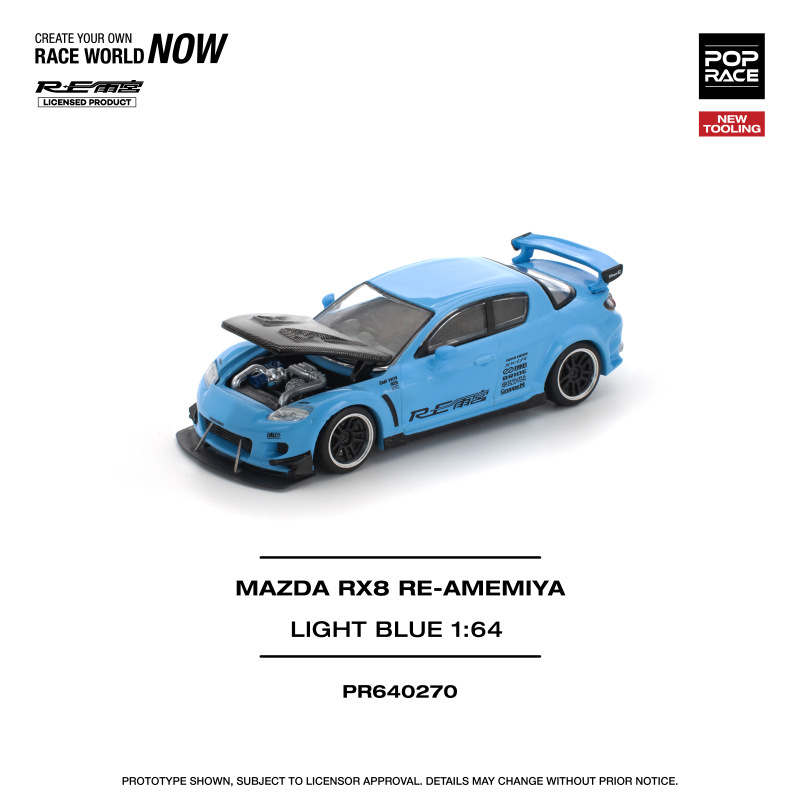MAZDA RX-8 RE-AMEMIYA – LIGHT BLUE (POP RACE, PR640270)