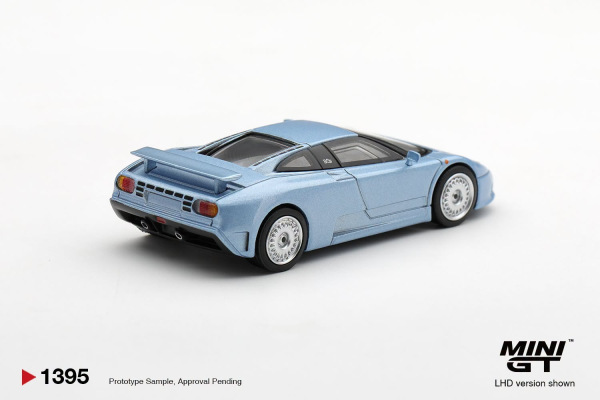 BUGATTI EB110 GT AZZURRO METALLIZZATO MONDIAL DE L'AUTOMOBILE 1992 (MINI GT, MGT01395) 2