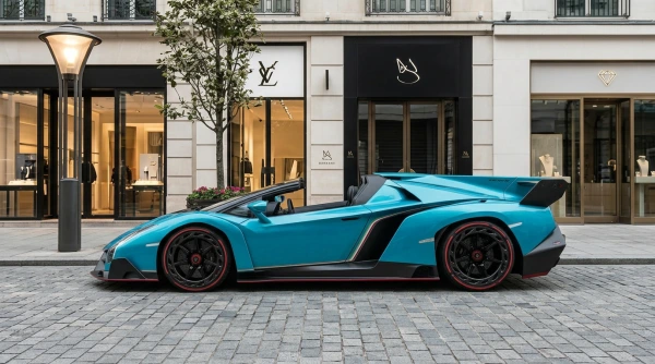 LAMBORGHINI VENENO ROADSTER – BLUE / RED LINE (KYOSHO, KS07040A4) 3